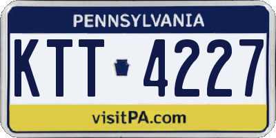 PA license plate KTT4227