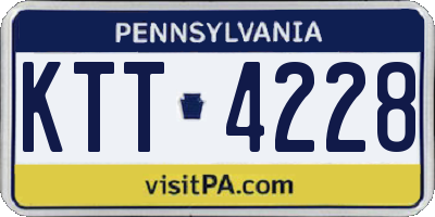 PA license plate KTT4228
