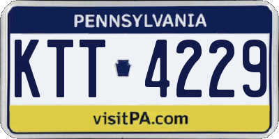 PA license plate KTT4229