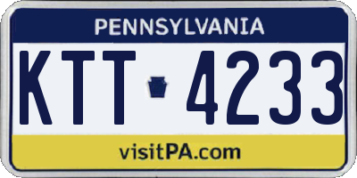 PA license plate KTT4233