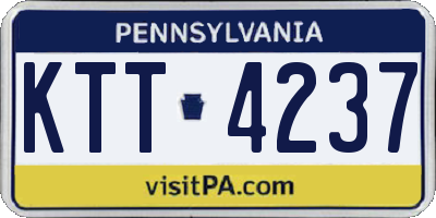 PA license plate KTT4237