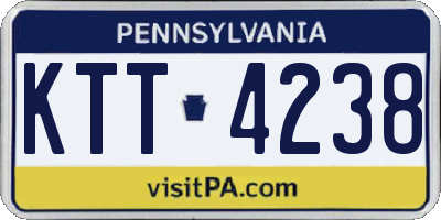 PA license plate KTT4238