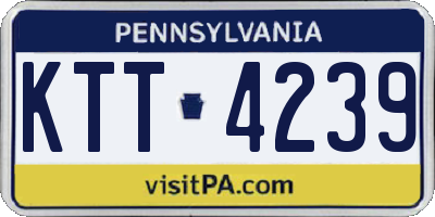 PA license plate KTT4239