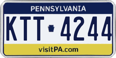 PA license plate KTT4244