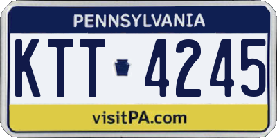 PA license plate KTT4245