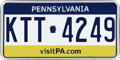 PA license plate KTT4249