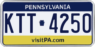 PA license plate KTT4250