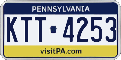 PA license plate KTT4253