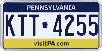 PA license plate KTT4255