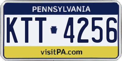 PA license plate KTT4256