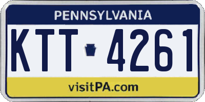 PA license plate KTT4261