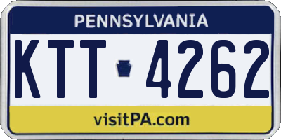 PA license plate KTT4262