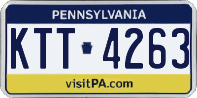 PA license plate KTT4263