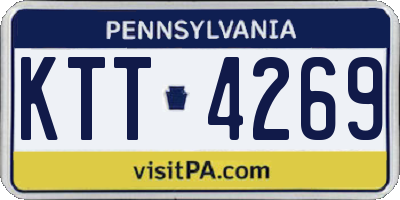 PA license plate KTT4269