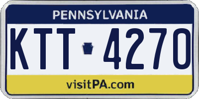 PA license plate KTT4270
