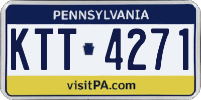 PA license plate KTT4271