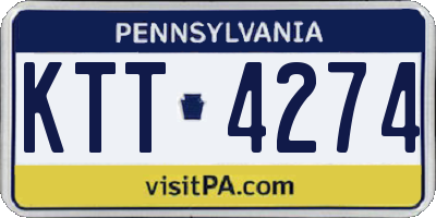 PA license plate KTT4274