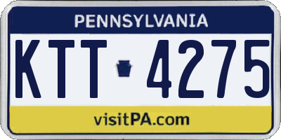 PA license plate KTT4275
