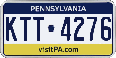 PA license plate KTT4276