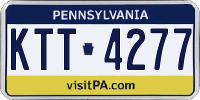 PA license plate KTT4277