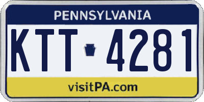 PA license plate KTT4281