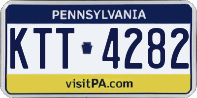 PA license plate KTT4282