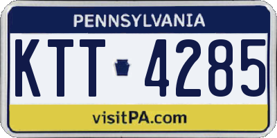 PA license plate KTT4285