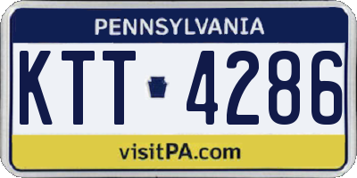 PA license plate KTT4286