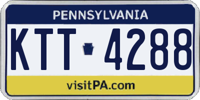 PA license plate KTT4288