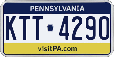 PA license plate KTT4290