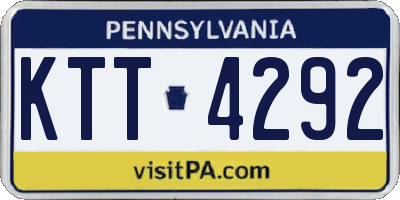 PA license plate KTT4292