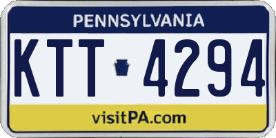 PA license plate KTT4294