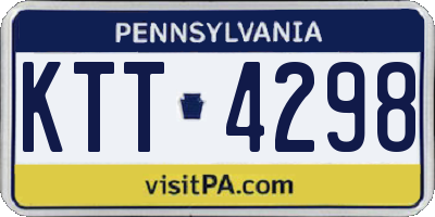 PA license plate KTT4298