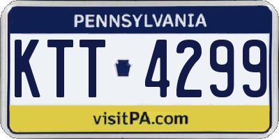PA license plate KTT4299