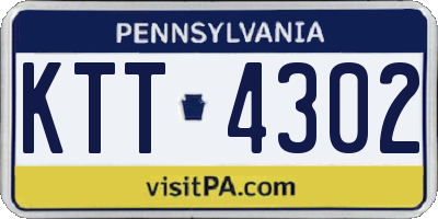 PA license plate KTT4302