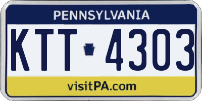 PA license plate KTT4303