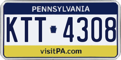 PA license plate KTT4308