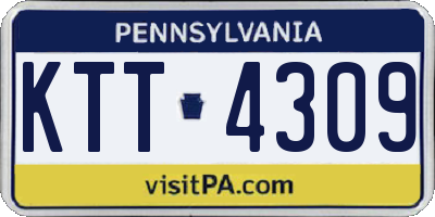 PA license plate KTT4309