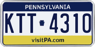 PA license plate KTT4310