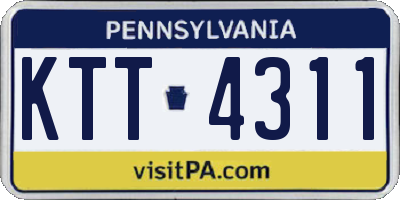 PA license plate KTT4311