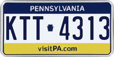 PA license plate KTT4313