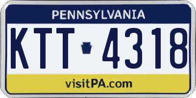 PA license plate KTT4318