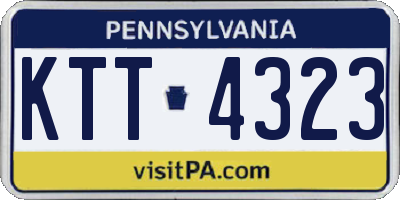 PA license plate KTT4323