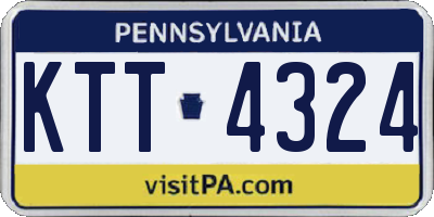 PA license plate KTT4324