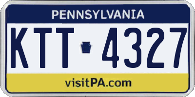 PA license plate KTT4327