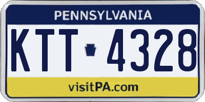 PA license plate KTT4328