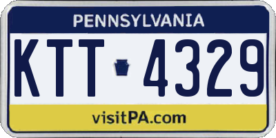 PA license plate KTT4329