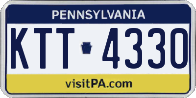 PA license plate KTT4330