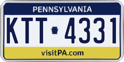 PA license plate KTT4331