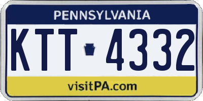 PA license plate KTT4332